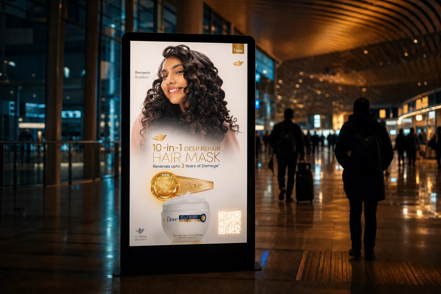 Scan-to-act airport digital advertising